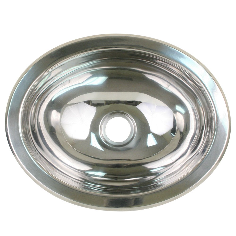 Scandvik Polished SS Oval Sink - 13.25" x 10.5" 100197XL