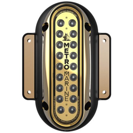 Metro Marine High-Output Vertical Surface Mount Light w/Intelligent Monochromatic LED's - Aqua, 90&deg; Beam