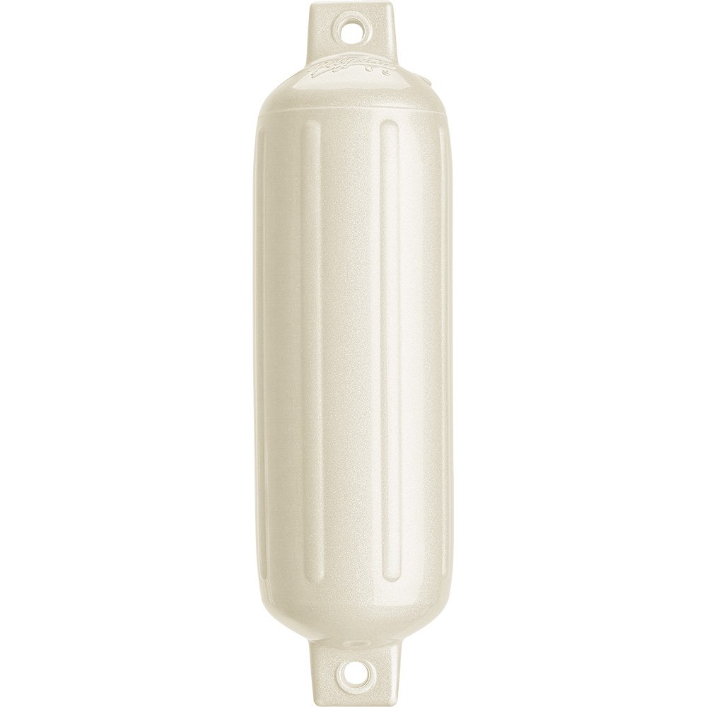 Polyform G-4 Twin Eye Fender 6.5" x 22" - Metallic White 107938XL