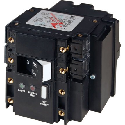 Blue Sea C-Series ELCI Main Circuit Breaker – Double Pole 230V AC 16A
