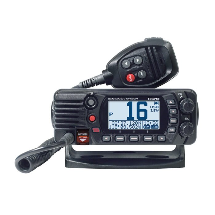 Black Standard Horizon VHF with large display