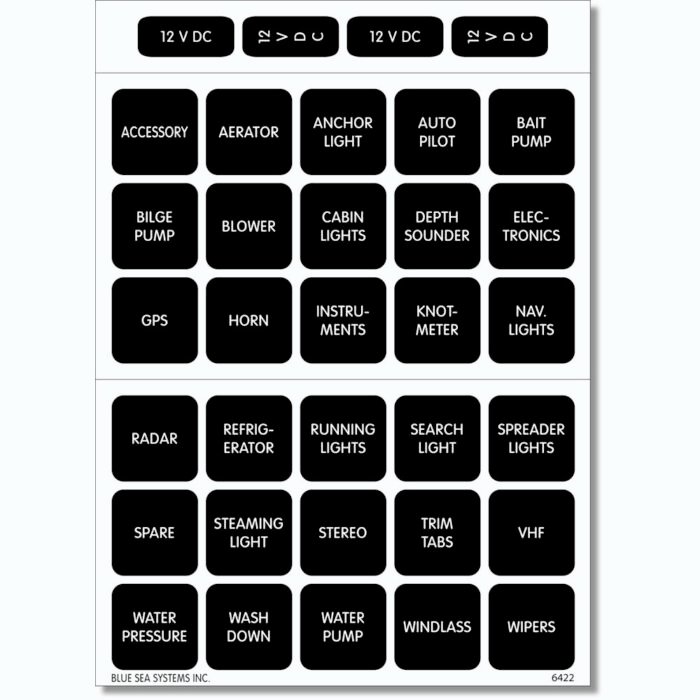 Blue Sea 4215 Square Format Label Set - 30Blue Sea Systems