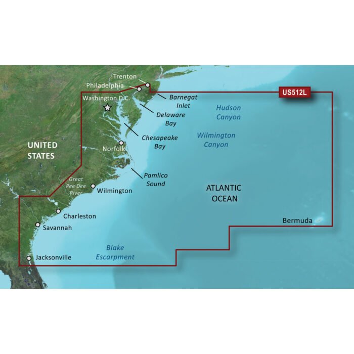 Garmin BlueChart g3 Vision HD - VUS512L - Mid-Atlantic