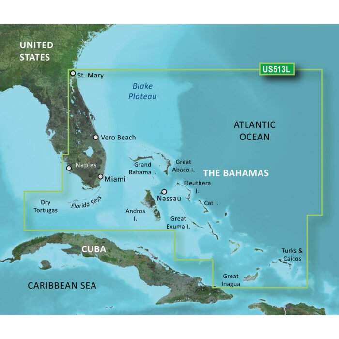 Garmin BlueChart g3 Vision HD - VUS513L - Jacksonville - Bahamas