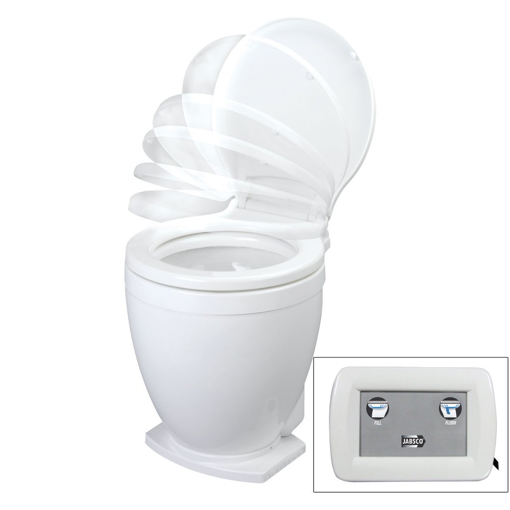 Jabsco Lite Flush Electric 12V Toilet w/Control Panel 37221XL