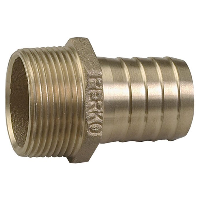 Perko 1-1/4" Pipe to Hose Adapter Straight Bronze MADE IN THE USAPerko