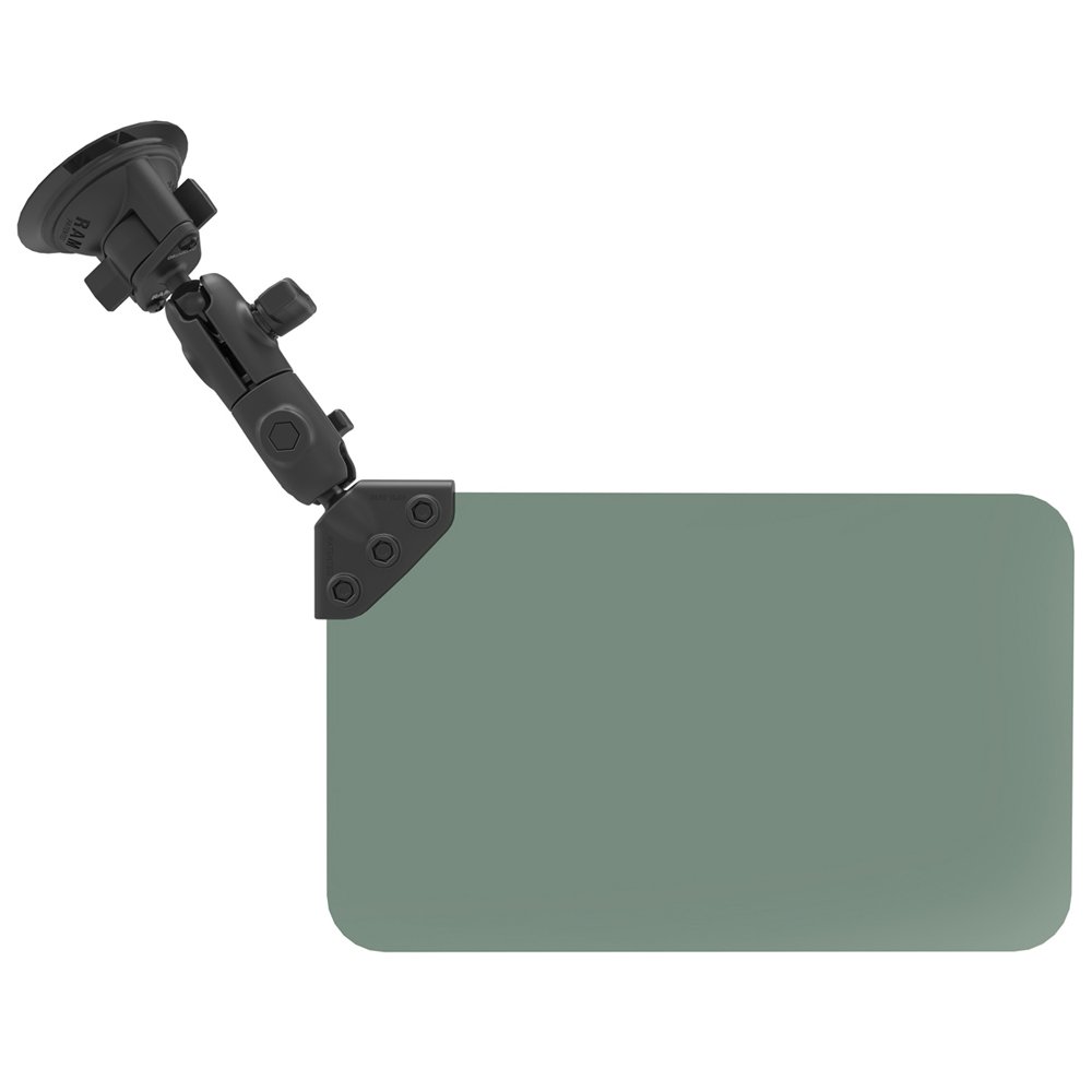 RAM Mount Suction Cup Mount w/Dark Green Sun Visor - 50% Tint 53286XL