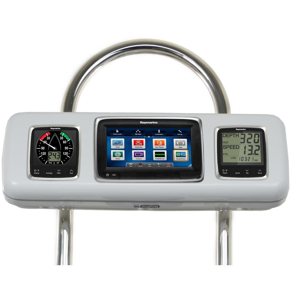 NavPod GP2605 SystemPod Pre-Cut f/Raymarine a75 / a77 / a78 & 2 Instruments f/12" WIde Guard 54001XL