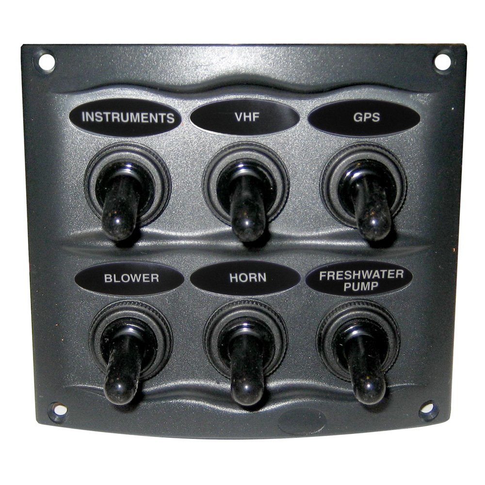 BEP Waterproof Panel - 6 Switches - Grey 56943XL