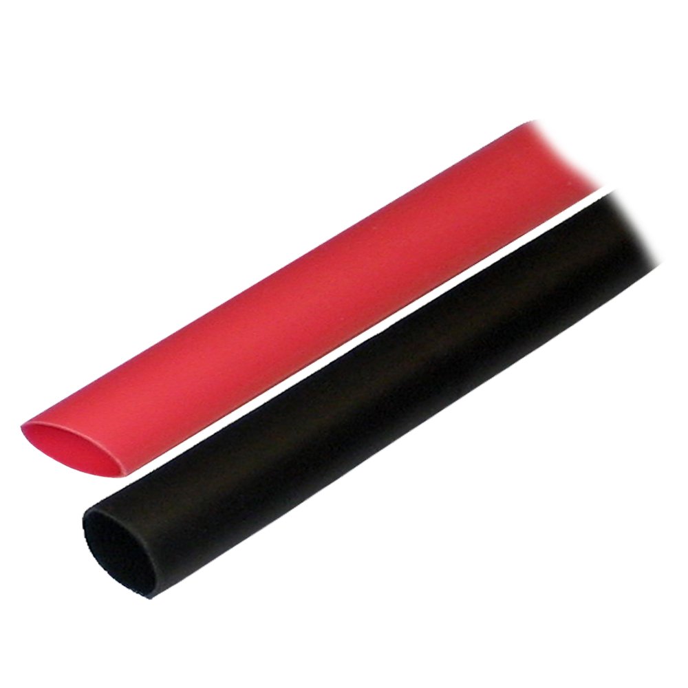 Ancor Adhesive Lined Heat Shrink Tubing (ALT) - 1/2" x 3" - 2-Pack - Black/Red 60069XL