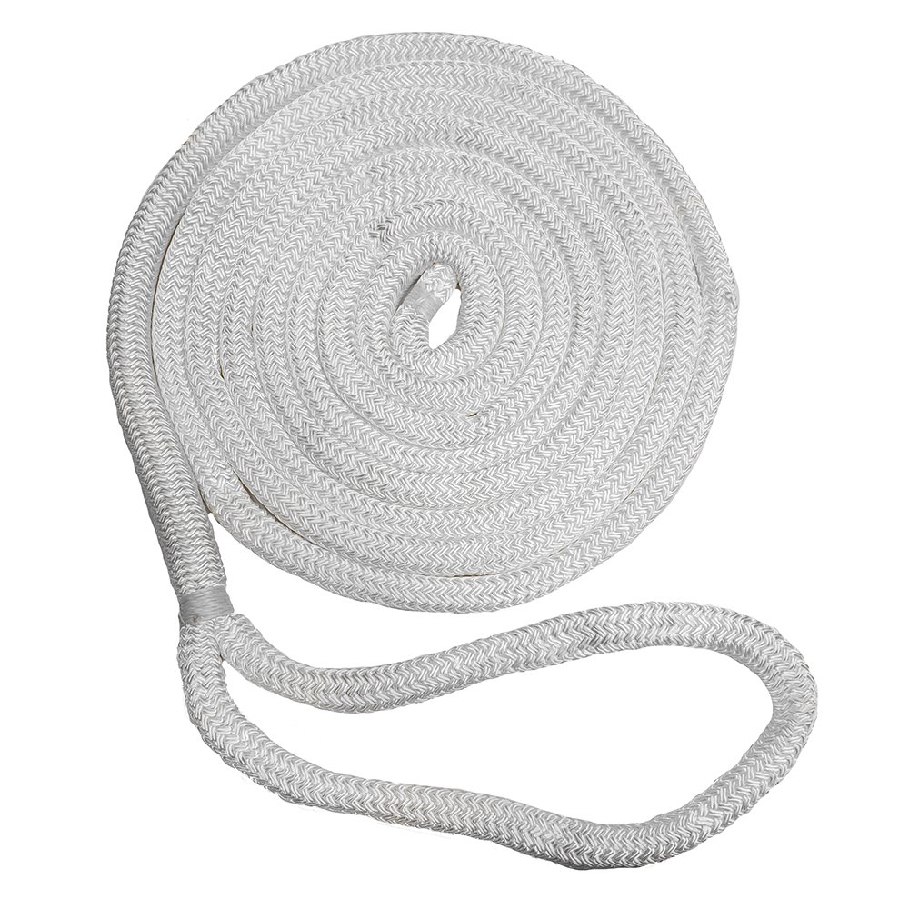 New England Ropes 1/2" Double Braid Dock Line - White - 35' 76551XL