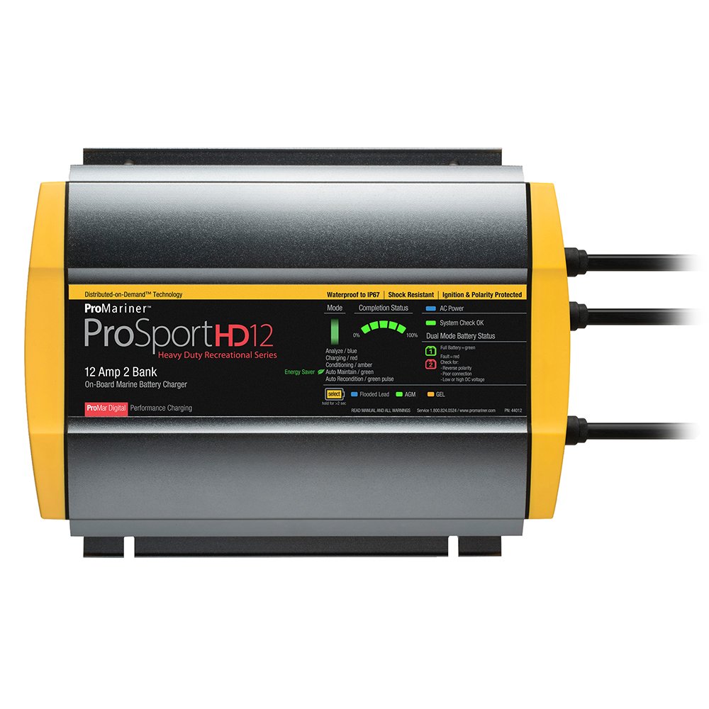 ProMariner ProSportHD 12 Gen 4 - 12 Amp - 2 Bank Battery Charger 80091XL