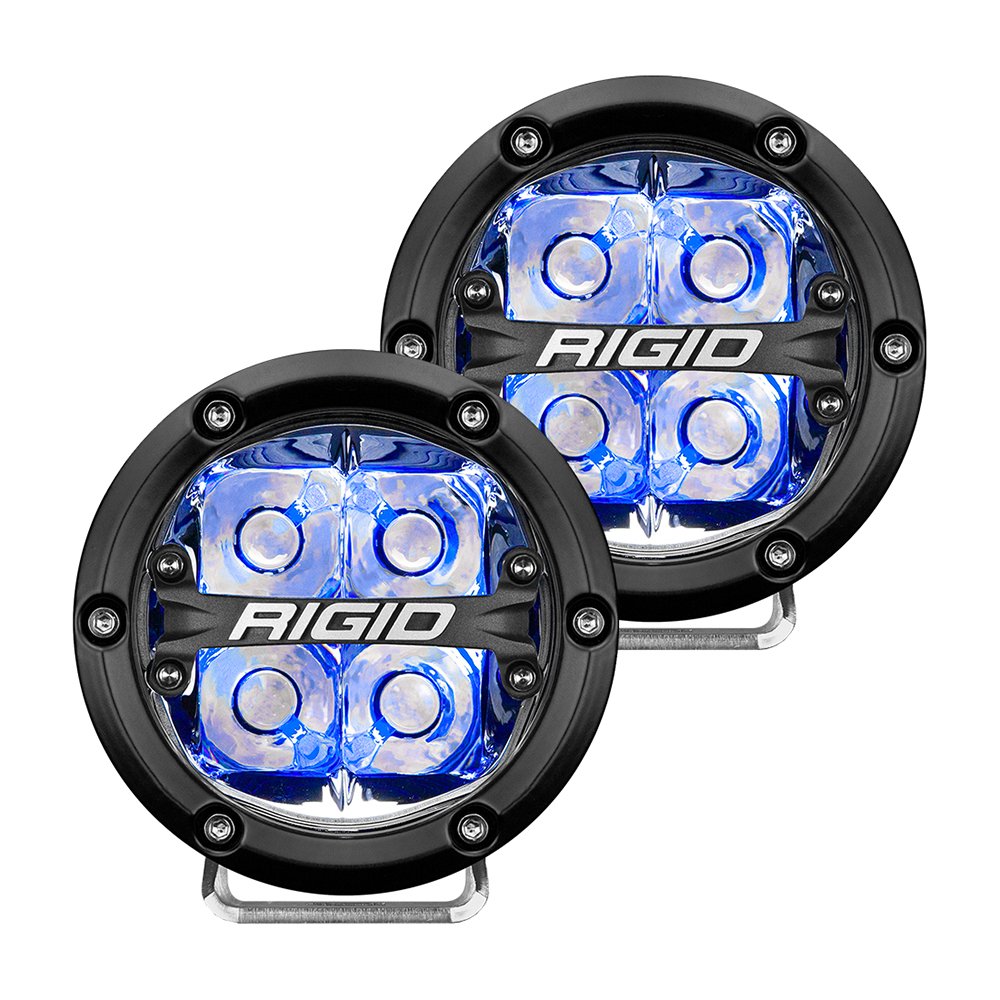 RIGID Industries 360-Series 4" LED Off-Road Spot Beam w/Blue Backlight - Black Housing 80280XL