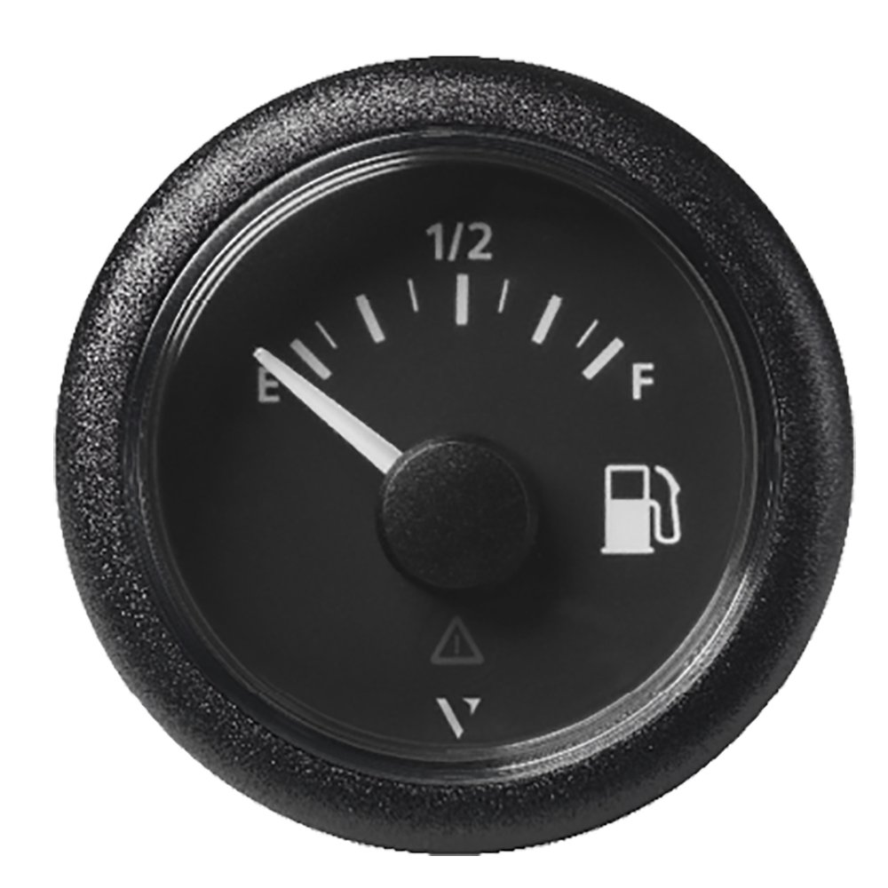 Veratron 52MM (2-1/16") ViewLine Fuel Level Gauge Empty/Full - 240-33.5 OHM - Black Dial & Round Bezel 83094XL