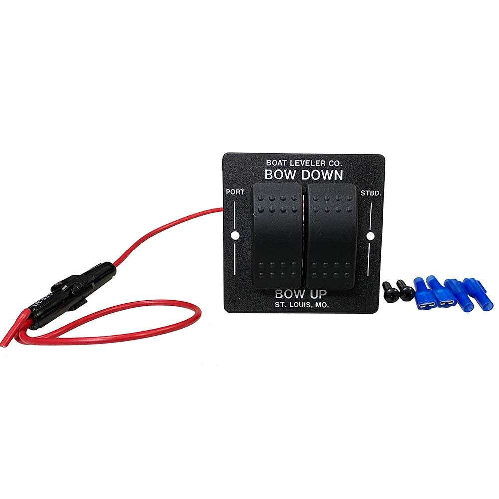 Boat Leveler Waterproof Trim Tab Switch - Black/Black Buttons 85856XL