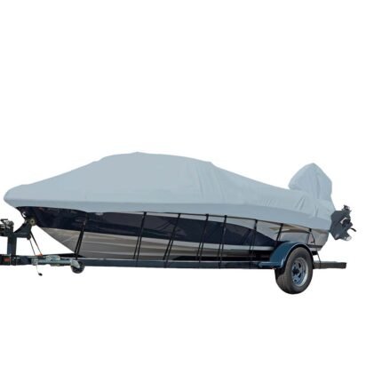 Carver Sun-DURA&reg; Styled-to-Fit Boat Cover f/17.5' V-Hull Runabout Boats w/Windshield & Hand/Bow Rails - Grey