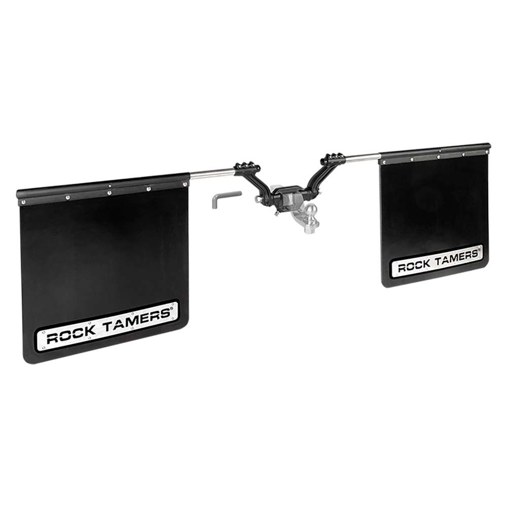ROCK TAMERS 2" Hub Mudflap System - Matte Black/Stainless 91917XL