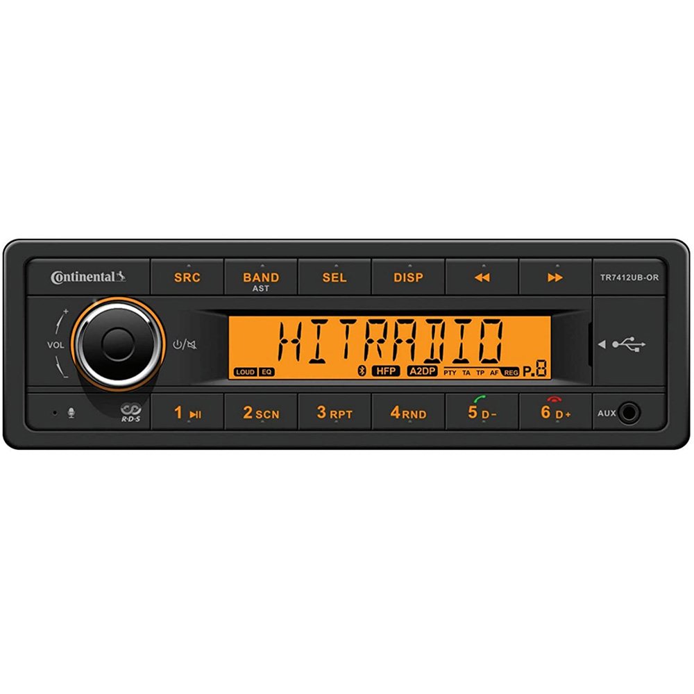 Continental Stereo w/AM/FM/BT/USB - Harness Included - 12V 94435XL