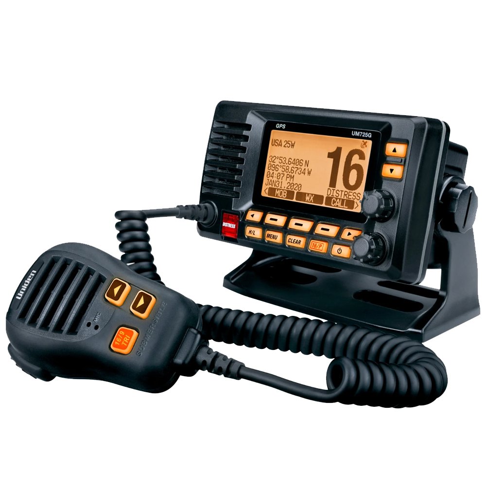 Uniden UM725 Fixed Mount VHF w/GPS & Bluetooth - Black 94702XL