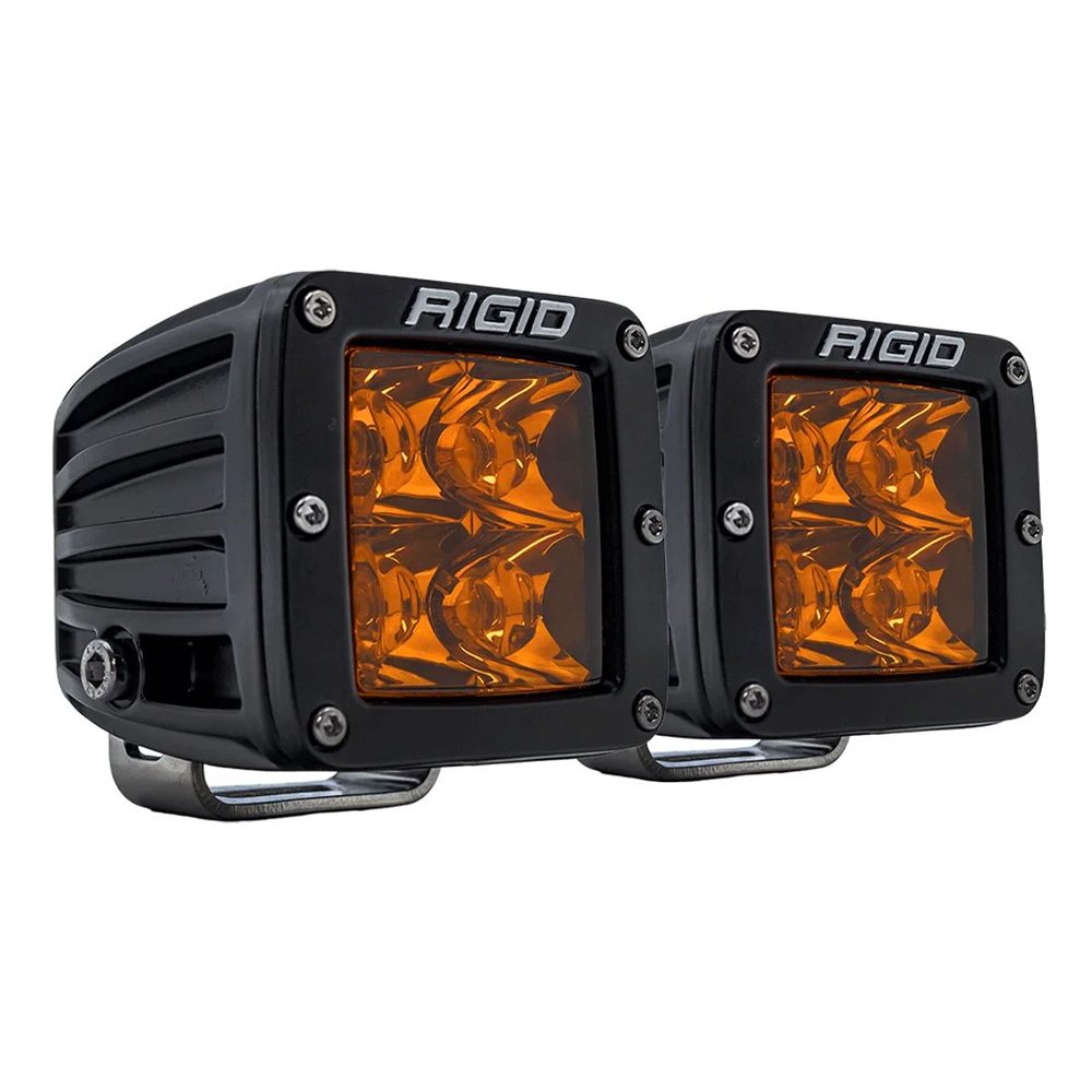 RIGID Industries D-Series Spot w/Amber Pro Lens - Pair 98727XL