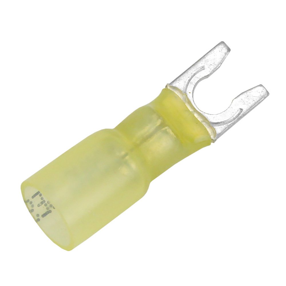 Pacer 12-10 AWG Heat Shrink Spade Terminal - #10 Stud Size - 100 Pack 99347XL